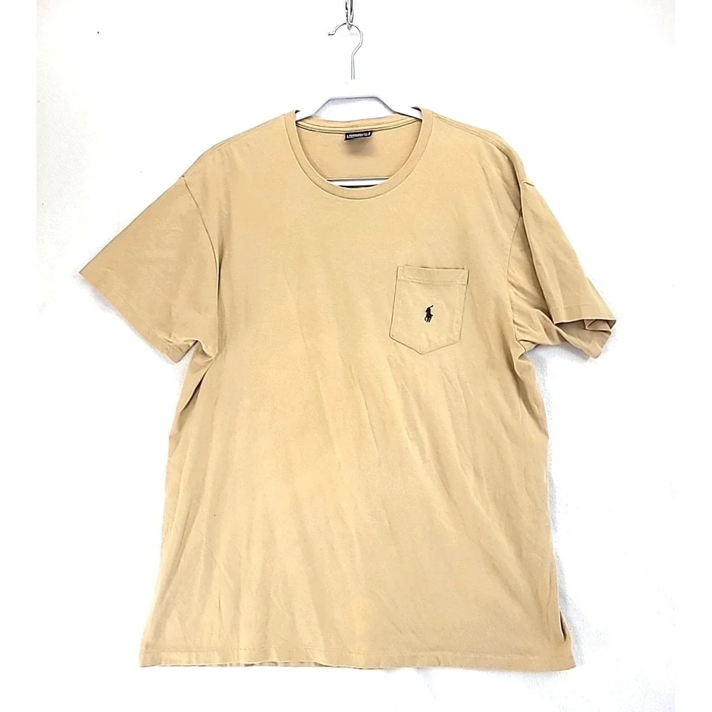 Polo Ralph Lauren Cotton Logo Embroidered Pocket T Shirt Mens L Preppy Old Money
